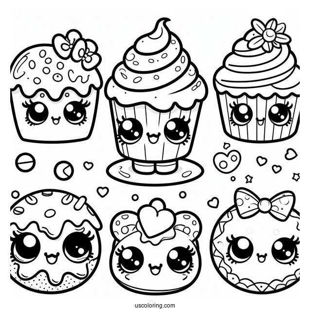 Coloring Sheet Of Kooky Cookie Shopkins For Preschoolers