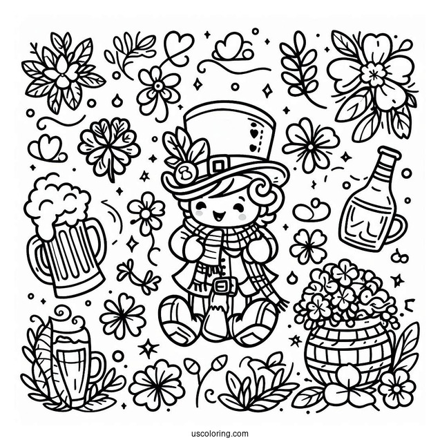Happy St Patrick_s Day Coloring Sheet