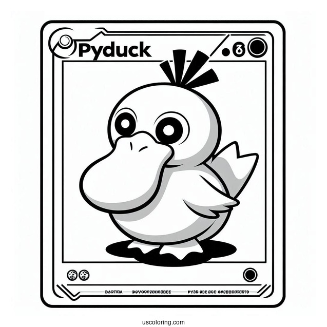 Psyduck Coloring Page Overthink Pokemon Card