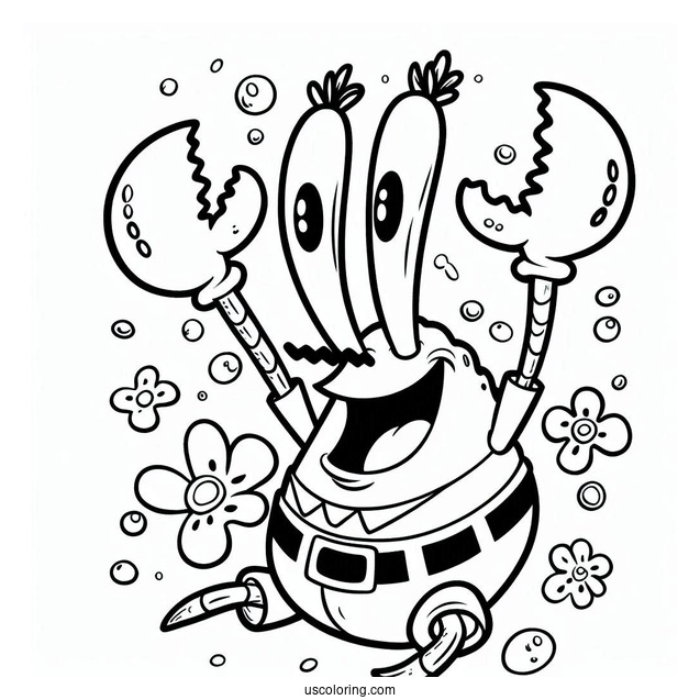 Larry the Lobster SpongeBob Coloring Page For Kids