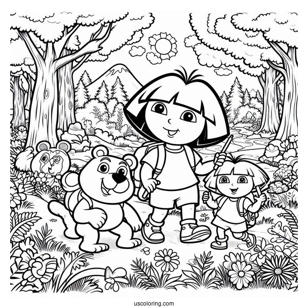 Dora And Friends Exploring In The Forrest