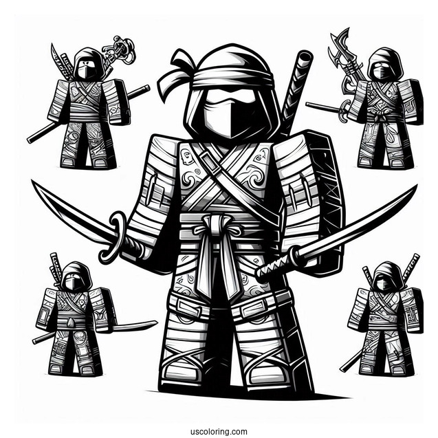 Roblox Ninja Skin Coloring Page