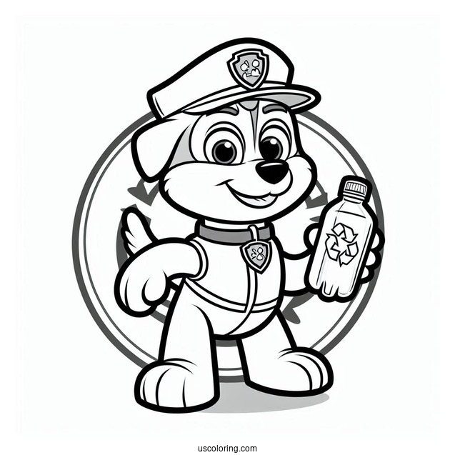 Recycling Rocky Character From Paw Patrol