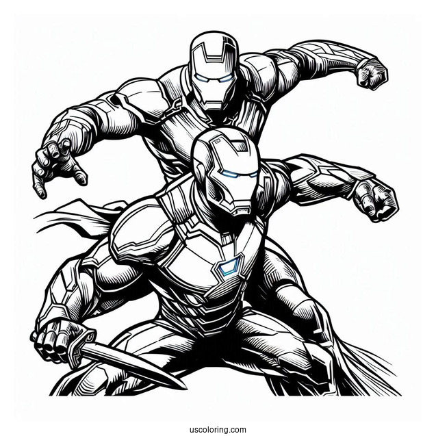 Iron Man In The Middle Of A Fight