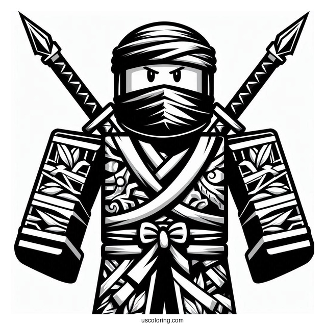 Roblox Ninja Skin Coloring Page