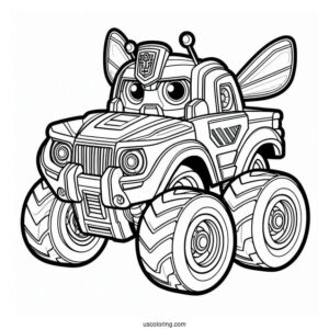 Rescue Bots Coloring Page Bumblebee For Preschoolers
