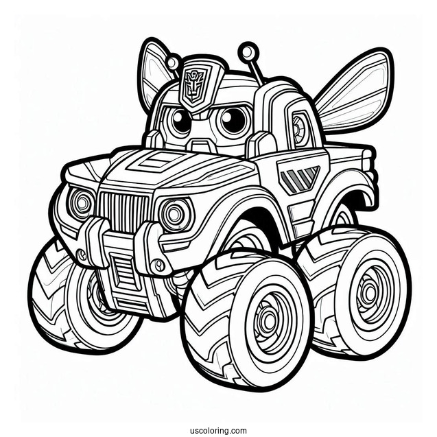 Rescue Bots Coloring Page Bumblebee For Preschoolers