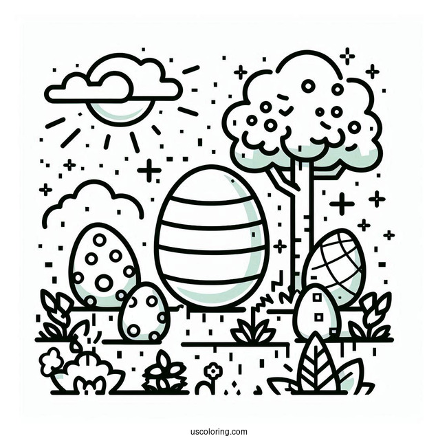 Minecraft Easter Egg Coloring Page For Kids