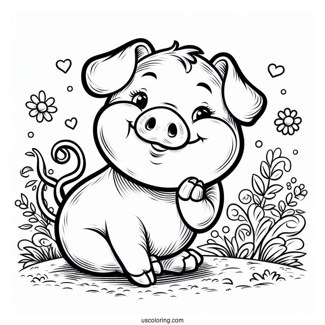 Porky Pig Coloring Sheet