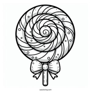 Simple Outline Of a Candy Lollipop