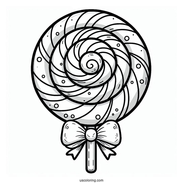 Simple Outline Of a Candy Lollipop