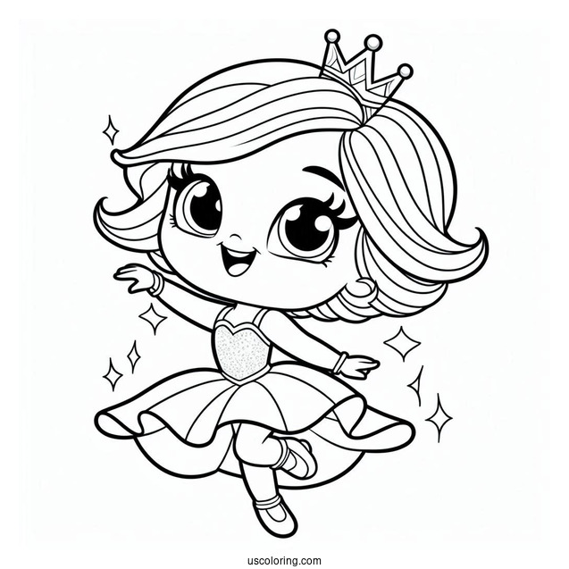 Shimmer And Shine Coloring Page Of Smiling And Dancing For Preschoolers