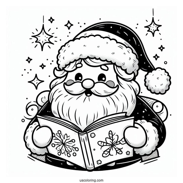 Cute Santa Reading His Naughty Or Nice List