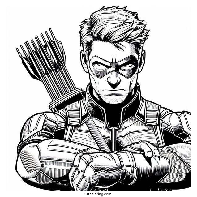 Hawkeye Clint Barton Coloring Page