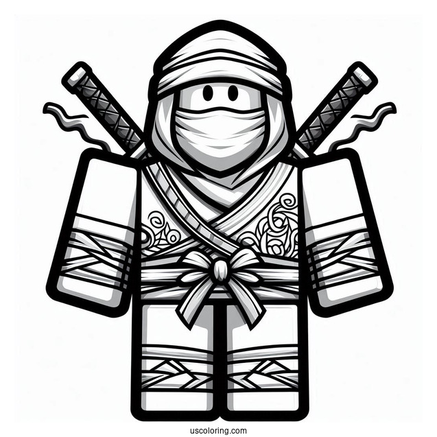 Roblox Ninja Skin Coloring Page