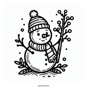 Aesthetic Snowman To Color
