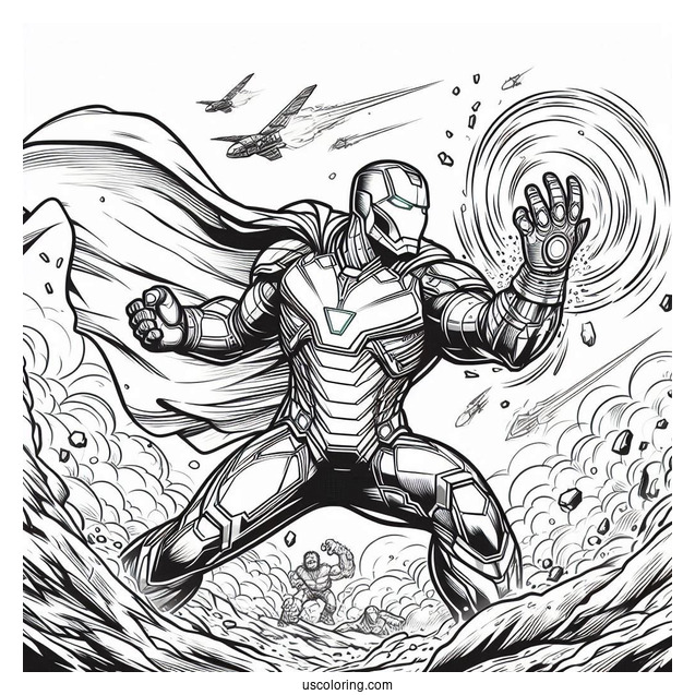 Iron Man In The Middle Of A Fight