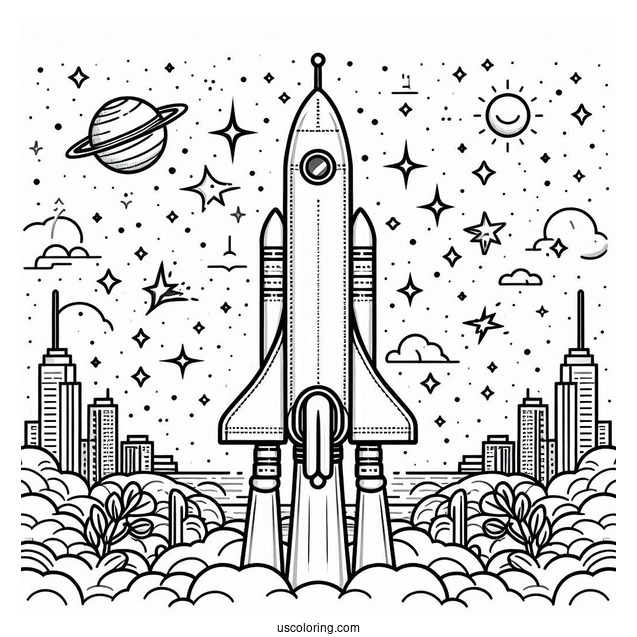 Virgin Galactic Rocket Coloring Page