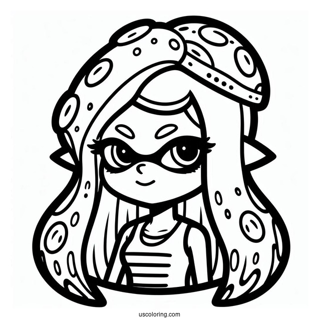Splatoon Coloring Page Of Marina Ida Outline Splatoon 2