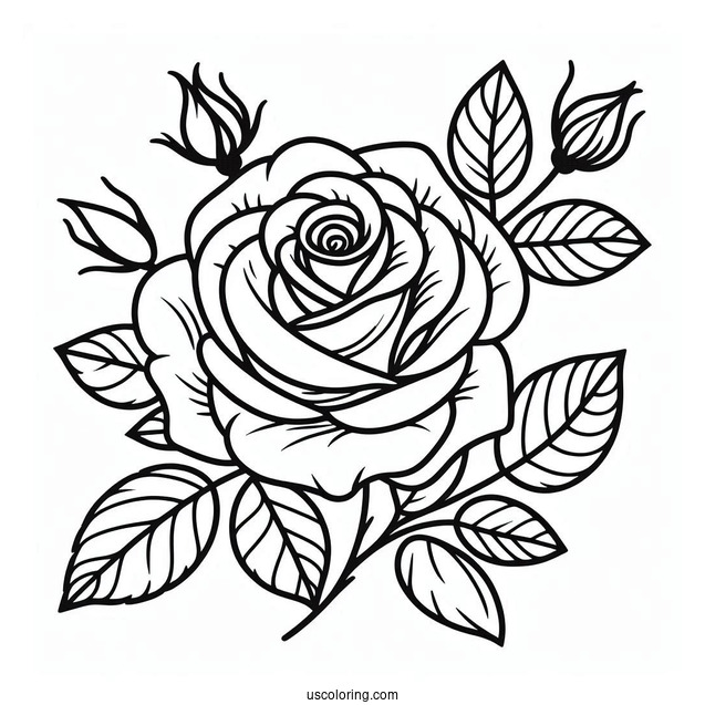 Easy Outline Of a Rose