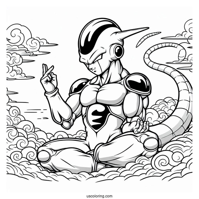 Coloring Page Of Frieza Coloring Sheet