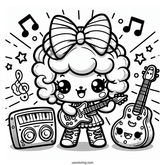 Rockin_ Broc Shopkins On Stage Coloring In