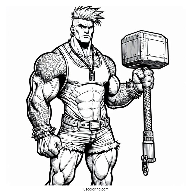 Hulk Smash Coloring Page For Kids