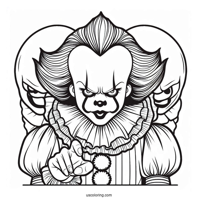 Easy Outline of Pennywise from IT