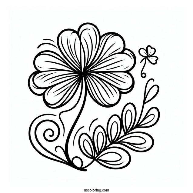 Outline Of St Patrick_s Day Shamrock To Color