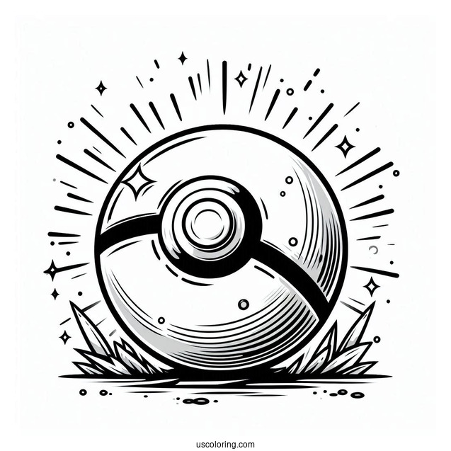Great Ball Pokéball Coloring Page