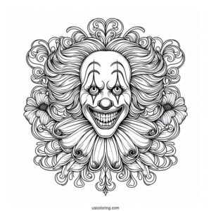 Outline of Spooky Clown