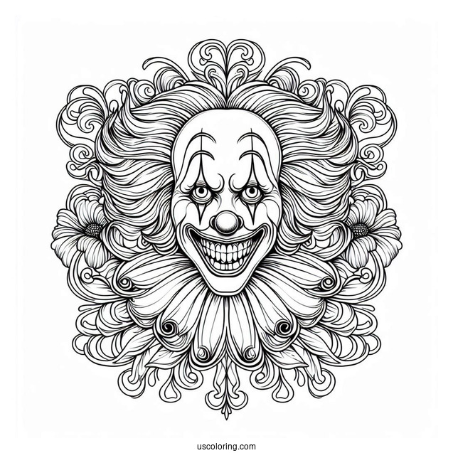 Outline of Spooky Clown