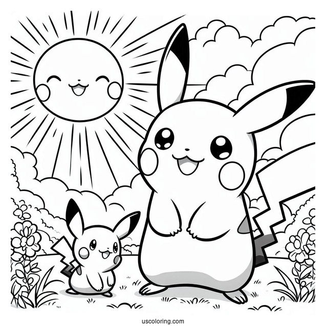 Cute Pikachu Standing Under The Sun
