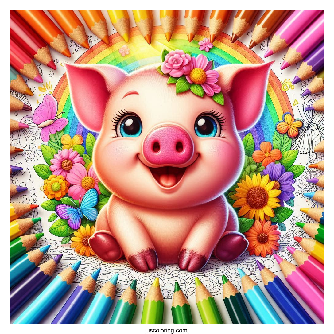 Pig Coloring Pages Featured Image