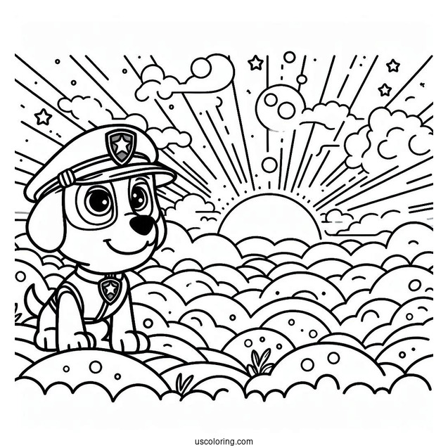 Simple Coloring Sheet Of Sky From Paw Patrol