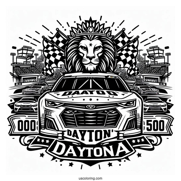 NASCAR Coloring Page Of Daytona 500 Logo