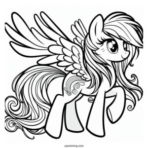 Adult Rainbow Dash Coloring Page