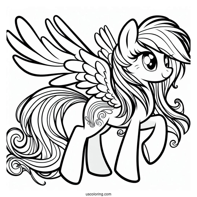 Adult Rainbow Dash Coloring Page