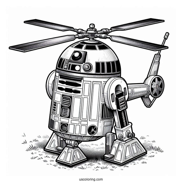 Chopper, BB8, And R2-D2 Coloring Page