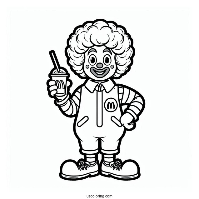 Coloring Page of Ronald McDonalds