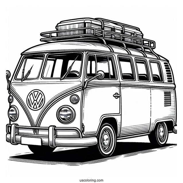 Coloring Page Of VW Kombie Bus