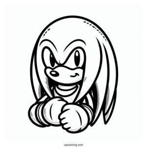 Coloring Page Of Knuckles