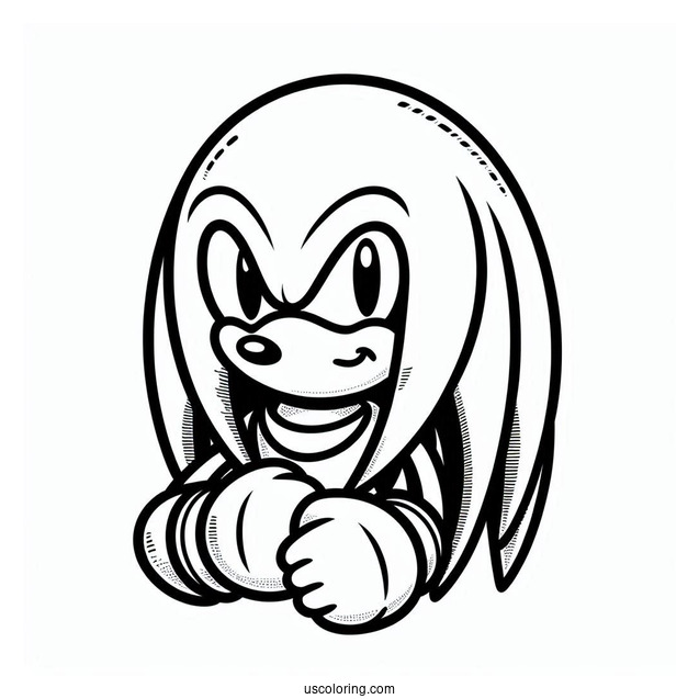 Coloring Page Of Knuckles