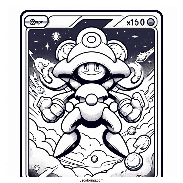 Machamp Seismic Toss Pokemon Card Coloring Page For Kids