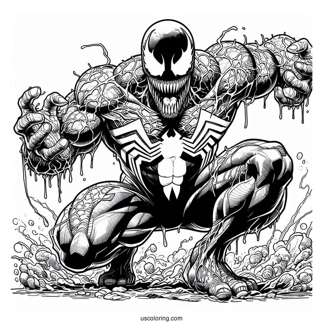 Spider-Man Fighting Carnage Coloring Page