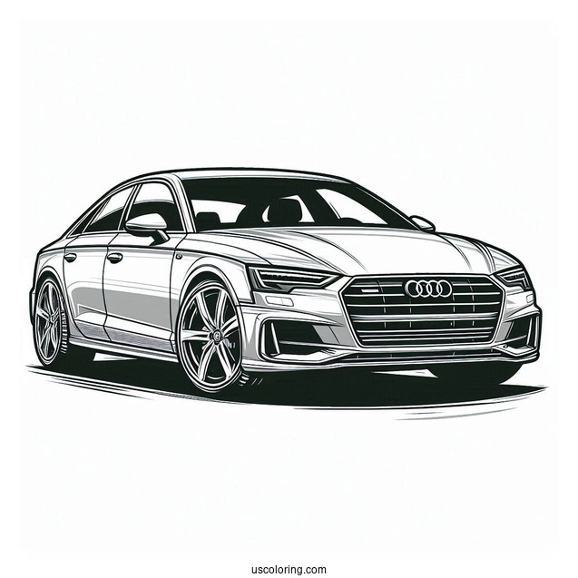 Audi A5 Sports Car Coloring Page