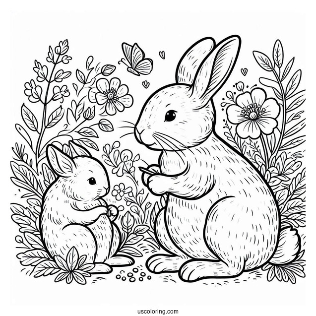 Simple Peter Rabbit Coloring Page For Kids