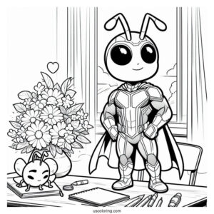 Small Ant Man Standing On Desk