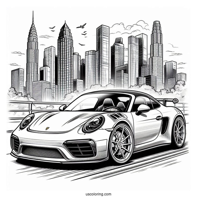 2021 Porsche Coloring Page Boxster