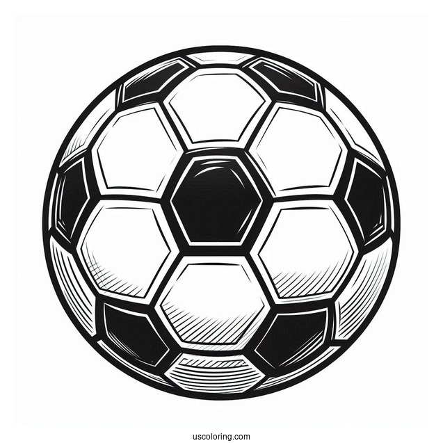 Simple To Color Soccer Ball
